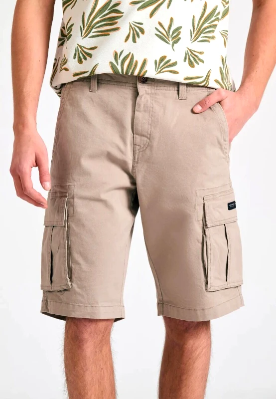 Funky Buddha Funky Buddha Ανδρική cargo Βερμούδα FBM011-002-03 Γκρι Μπεζ