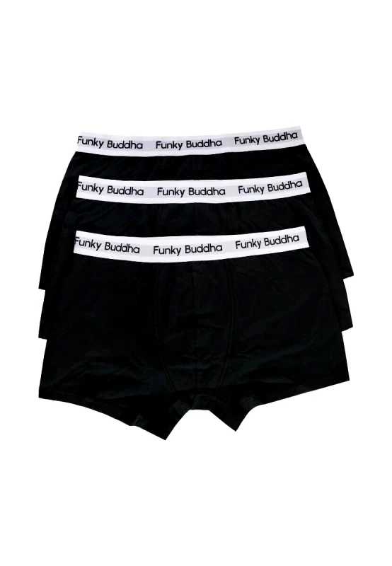 Funky Buddha Funky Buddha Ανδρικά 3-Pack Εσώρουχα FBM011-080-10 Μαύρο