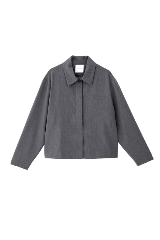 Philosophy Philosophy T/R Cropped Jacket JK88157 Σκούρο Γκρί