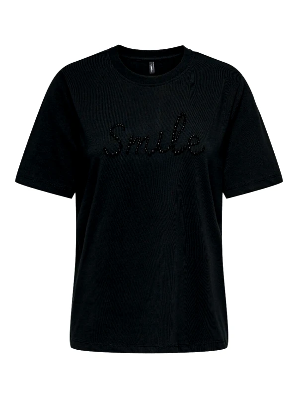 Only Only Jolly Leane Life Γυναικείο Boxy Print T-Shirt 15356166 Μαύρο