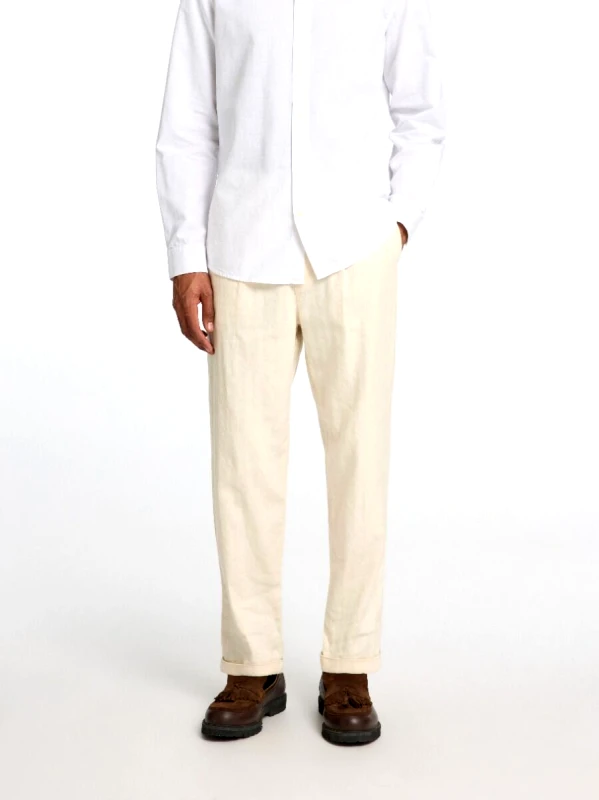 Selected Selected 180 Relaxed Fit Παντελόνι 16092732 Εκρου