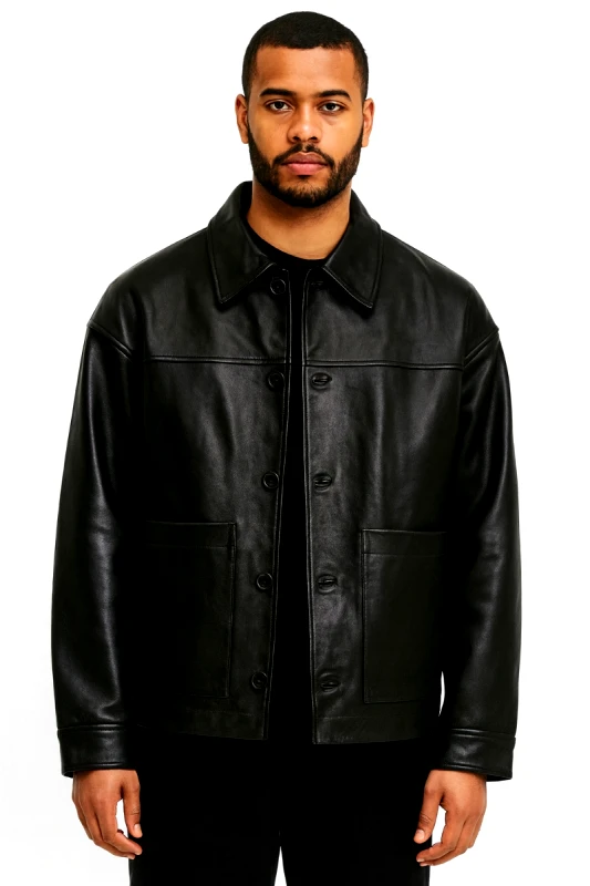 Selected Selected Marc Ανδρικό Leather Jacket 16100985 Μαύρο