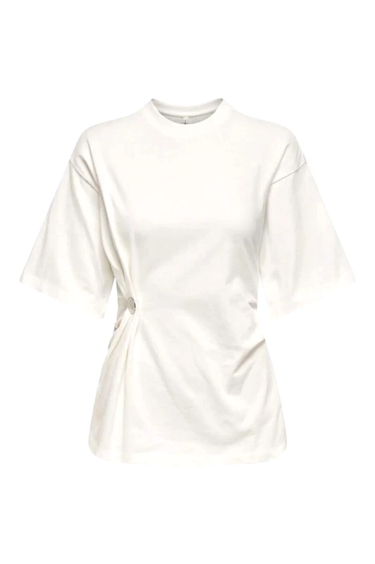Only Only Marie Γυναικείο O-Neck Top Box 15368496 Λευκό