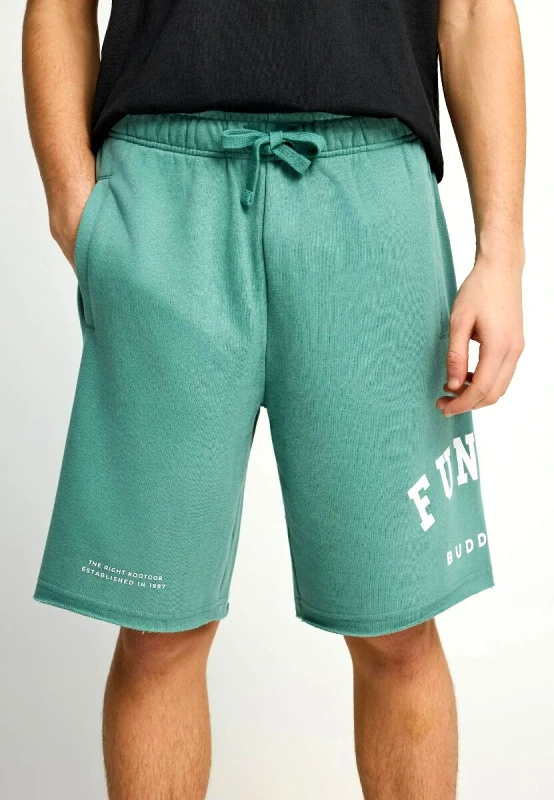 Funky Buddha Funky Buddha Ανδρική Αθλητική βερμούδα με logo FBM013-051-03 Πράσινο