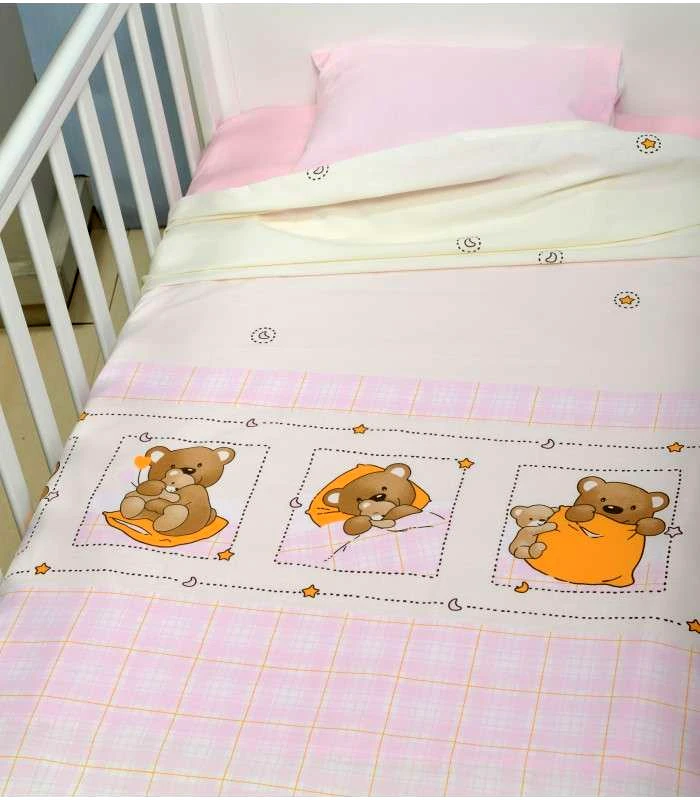 Omega Home OLIVER BABY DES.161 ΣΕΝΤΟΝΙΑ ΚΟΥΝΙΑΣ ΕΜΠΡΙΜΕ ΣΕΤ 3 ΤΜΧ 110X160 & 30X40 OMEGA HOME