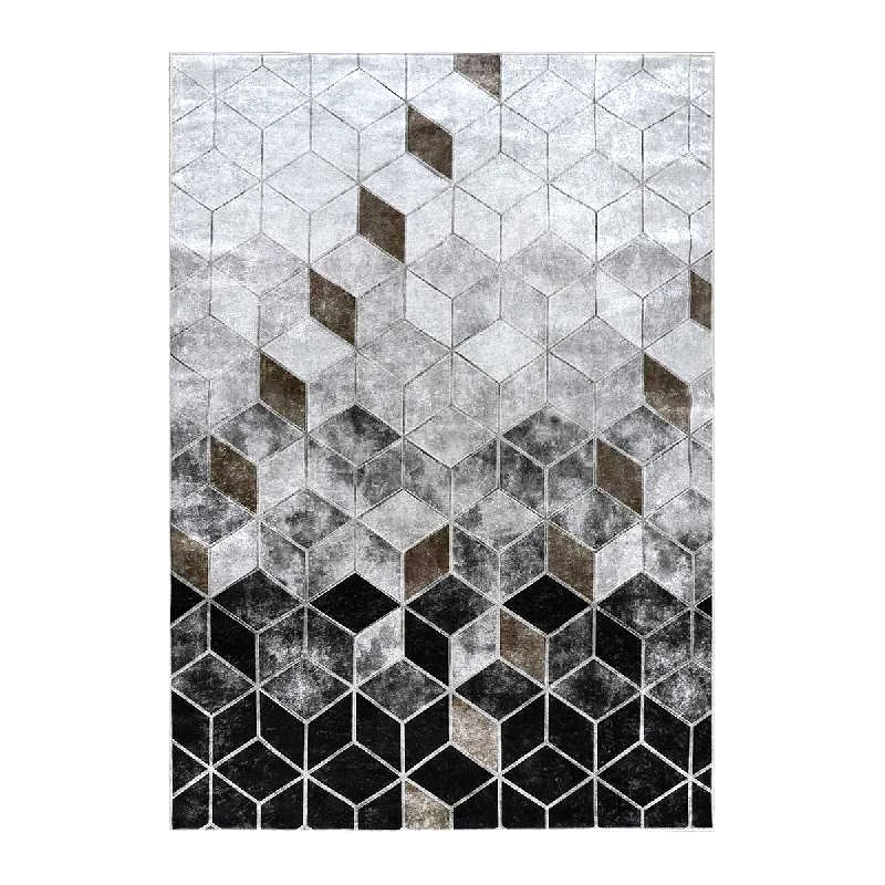 Beauty-Home ΧΑΛΙ AMARA ART 9125 ΓΚΡΙ 160X230CM – ΜΟΝΤΕΡΝΟ ΣΧΕΔΙΟ, ΑΝΘΕΚΤΙΚΟ ΥΛΙΚΟ