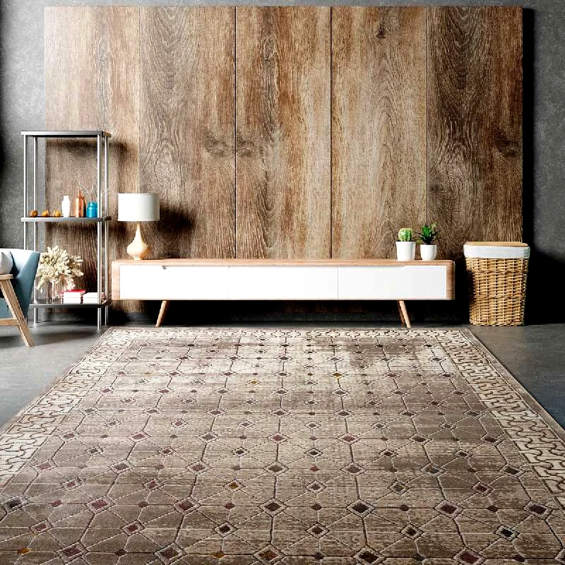 Beauty-Home ΧΑΛΙ SPIRIT ART 9407 ΜΠΕΖ 160X230CM – ΙΔΑΝΙΚΟ ΓΙΑ ΣΑΛΟΝΙ ΚΑΙ ΥΠΝΟΔΩΜΑΤΙΟ