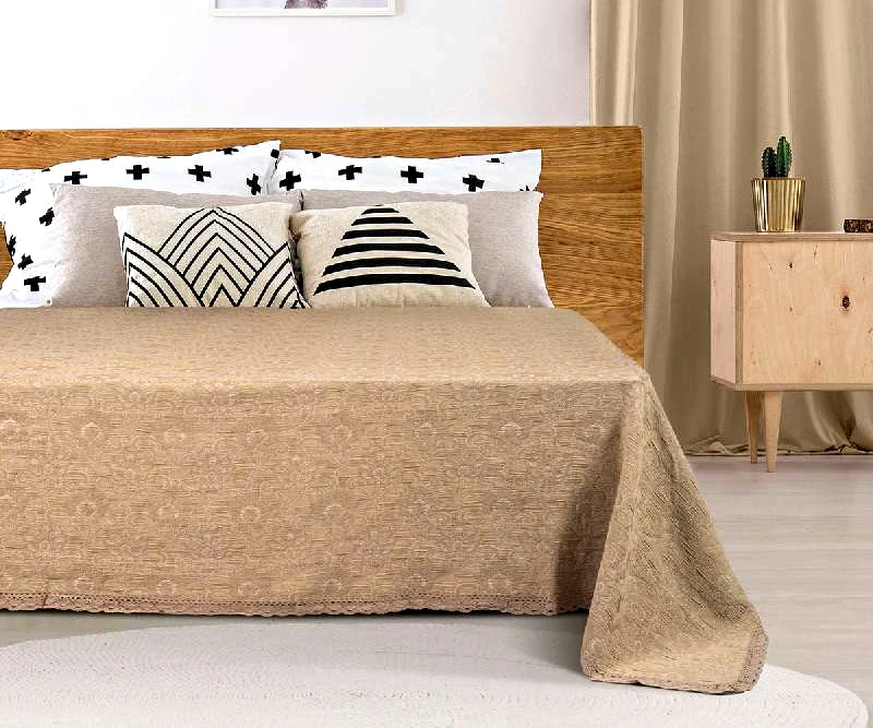 Beauty-Home ΚΟΥΒΕΡΤΑ ΖΑΚΑΡ ART 1349 ΜΕ ΔΑΝΤΕΛΑ ΜΟΝΗ ΣΕ 3 ΧΡΩΜΑΤΑ 170X250 ANTIQUE BEAUTY HOME