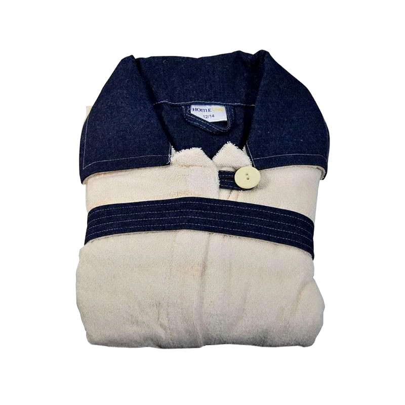 HomeLine 853 ΠΑΙΔΙΚΟ ΜΠΟΥΡΝΟΥΖΙ 100% COTTON ΕΚΡΟΥ - ΕΚΡΟΥ, 12-14 HOMELINE