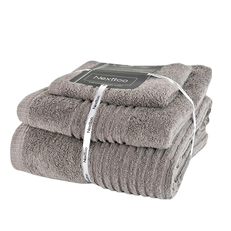 HomeLine ΣΕΤ ΠΕΤΣΕΤΩΝ 3 ΤΕΜ 600GR 100% COTTON RENNIER STONE - HOMELINE