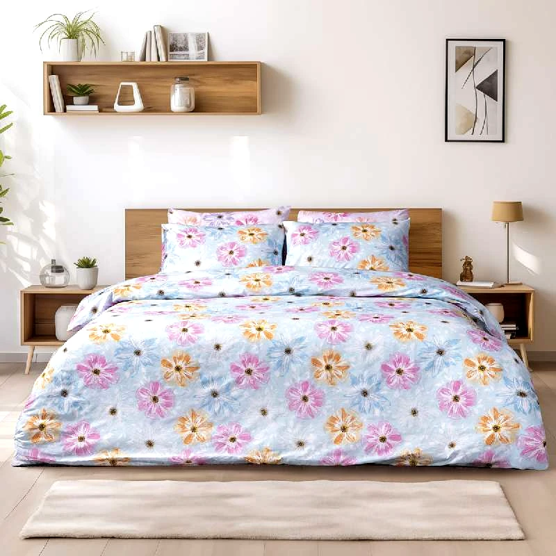 Beauty-Home ΣΕΤ ΥΠΕΡΔΙΠΛΑ ΣΕΝΤΟΝΙΑ HAWAI ART 12088 230X260CM ΣΙΕΛ - BEAUTY HOME