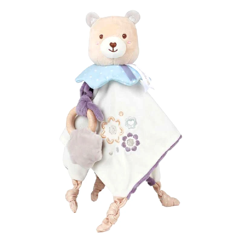 Bebe Stars ΜΑΛΑΚΟ TEDDY FLOWER ΝΑΝΙ CUDDLE & TEETHER BEBE STARS - ΙΔΑΝΙΚΟ ΓΙΑ ΒΡΕΦΗ, ΑΣΦΑΛΕΣ ΥΛΙΚΟ, ΜΕ ΧΡΩΜΑΤΙΣΤΑ ΣΧΕΔΙΑ