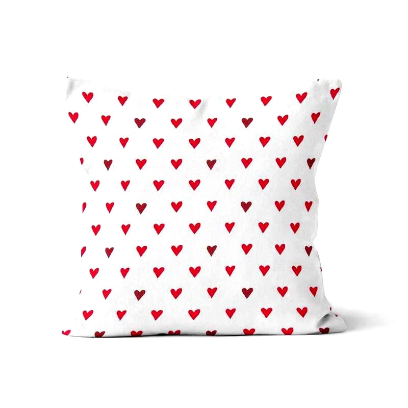 Beauty-Home ΜΑΞΙΛΑΡΟΘΗΚΗ ΛΕΥΚΗ ΜΕ ΚΑΡΔΙΕΣ 40X40CM – BEAUTY HOME