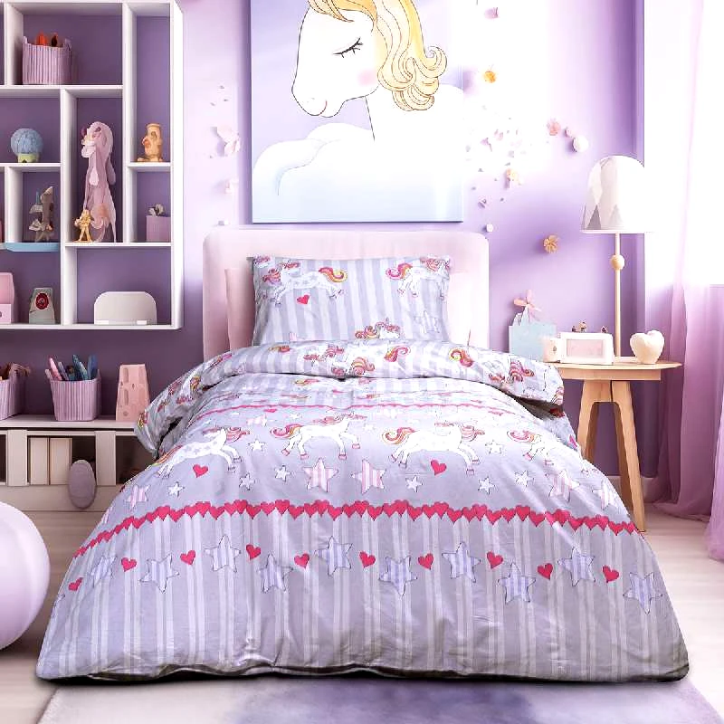 Beauty-Home ΚΟΥΒΕΡΛΙ ΜΟΝΟ ΠΑΙΔΙΚΟ MYTH ART 6236 160X240CM ΛΙΛΑ - BEAUTY HOME