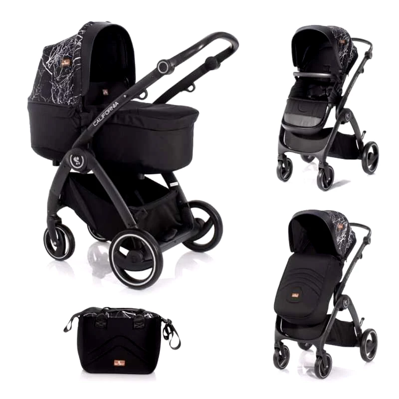 Lorelli Πολυκαρότσι California 3 in 1 Black Marble Lorelli