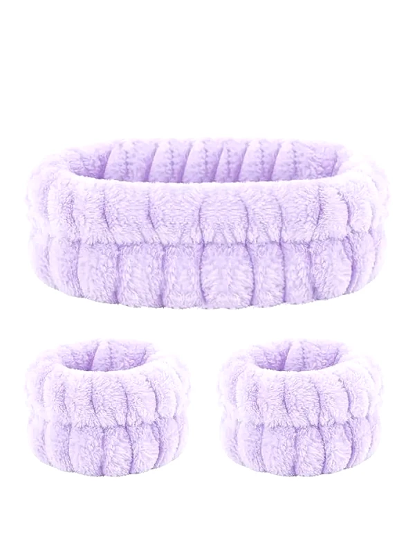 Bobby Warren Bobby Warren Hair Tie & Wristband Set - Purple (3τμχ)