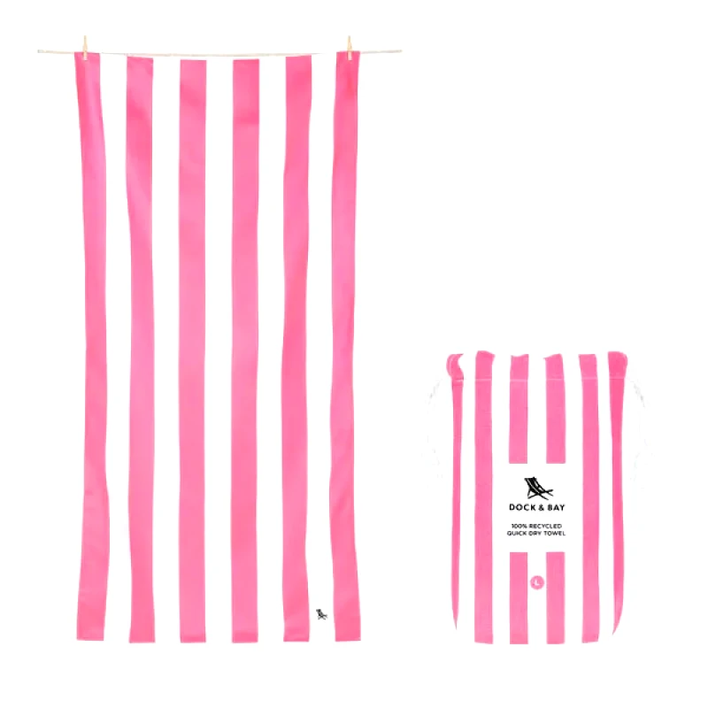 Dock & Bay Dock & Bay Πετσέτα Θαλάσσης Quickdry Cabana - Phi Phi Pink (160x90cm)