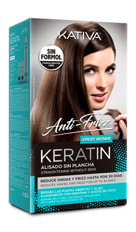 Kativa Keratin Alisado Anti Frizz Xpert Repair Kit (Shampoo 30ml & Conditioner 30ml & Mask 150ml)