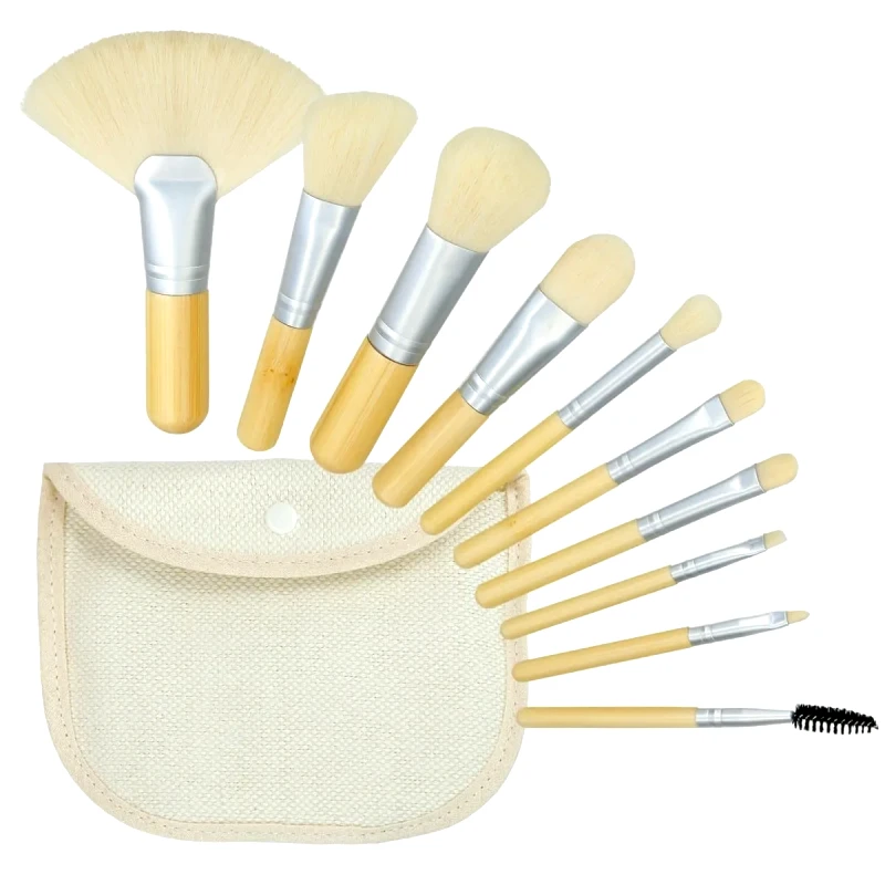 Tools for Beauty Tools for Beauty - 10Pcs Bamboo Makeup Mini Brush Set White