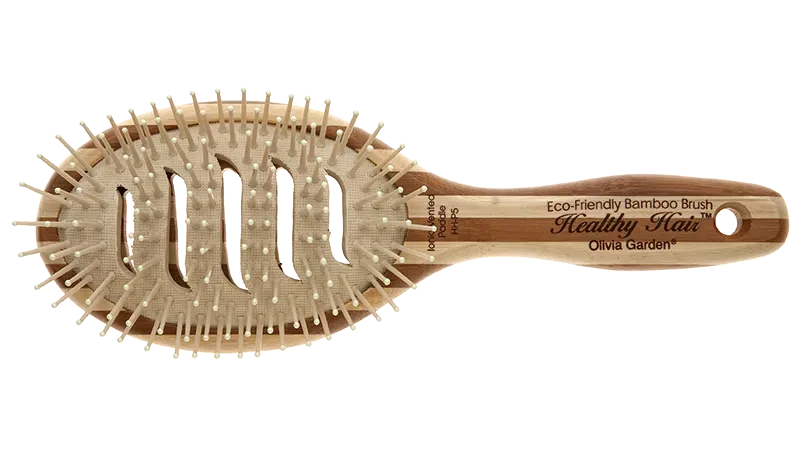 Olivia Garden Olivia Garden Healthy Hair Bamboo Paddle Brush with Nylon Bristles - Vent