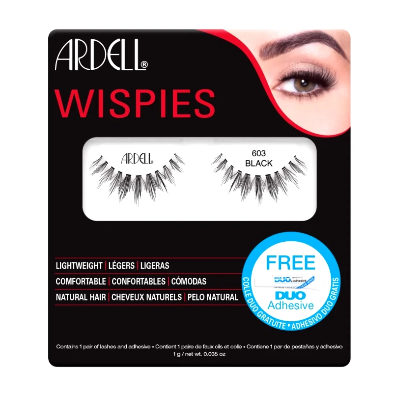 Ardell Ardell Wispies 603 Black (1 Pair Lashes & Duo Adhesive)
