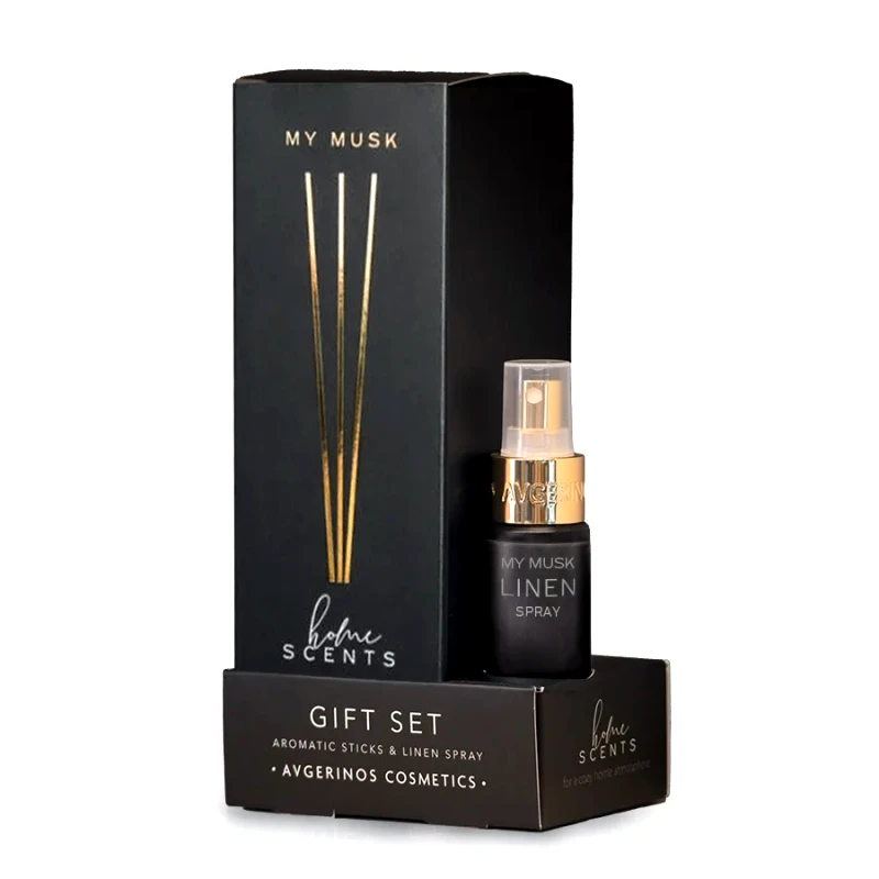 Avgerinos Cosmetics Avgerinos Cosmetics My Musk Gift Set Aromatic Sticks & Linen Spray