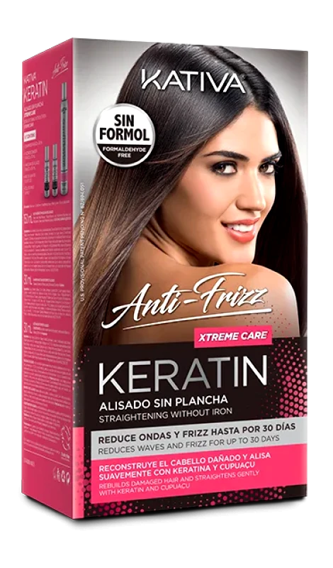 Kativa Keratin Alisado Anti Frizz Xtreme Care Kit (Shampoo 30ml & Conditioner 30ml & Mask 150ml)