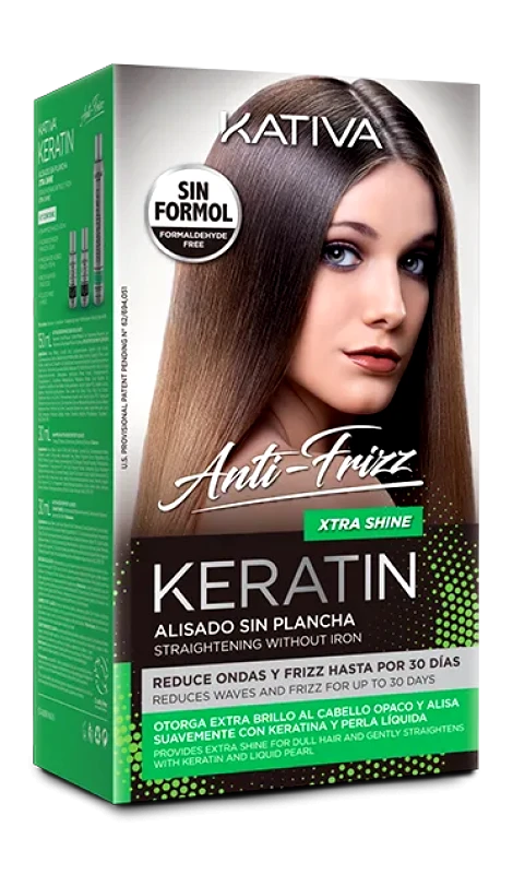 Kativa Keratin Alisado Anti Frizz Xtra Shine Kit (Shampoo 30ml & Conditioner 30ml & Mask 150ml)