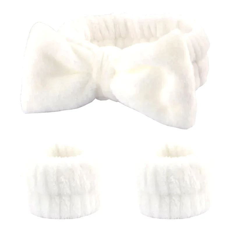 Bobby Warren Bobby Warren Spa Headband & Wristband - White (15cm & 7,5cm)