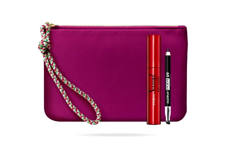 Pupa Milano Pupa When Make-Up Meets Fashion Vamp Kit (Mascara 12ml, Eye Pencil 0.8g & Handy Bag)