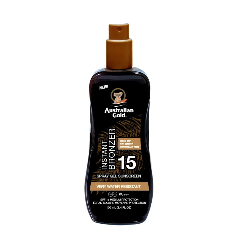 Australian Gold Australian Gold Spray Gel with Bronzer Sunscreen SPF15 (237ml)