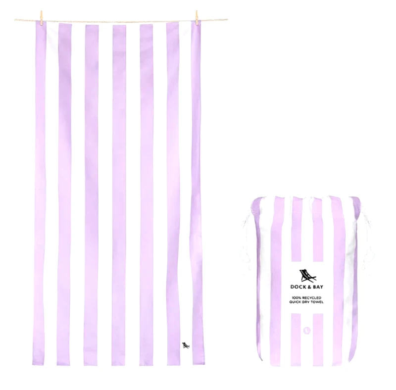 Dock & Bay Dock & Bay Πετσέτα θαλάσσης Cabana - Lombok Lilac Microfiber (Μικροϊνες) (160cm x 90cm)