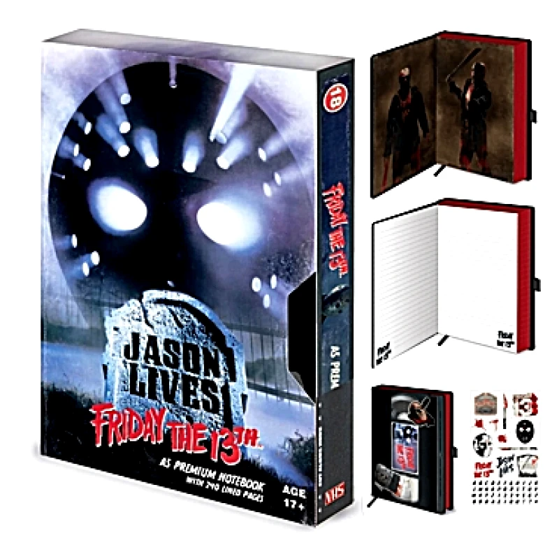 Ρετρό σημειωματάριο με αυτοκόλλητα - Friday the 13th