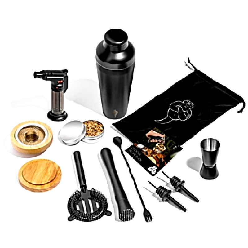 Σετ cocktail shaker με καπνιστή ουίσκι - 2 σε 1