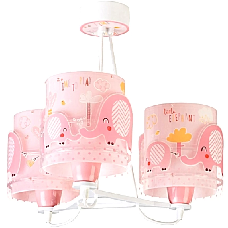 Little Elephant Pink κρεμαστό τρίφωτο οροφής