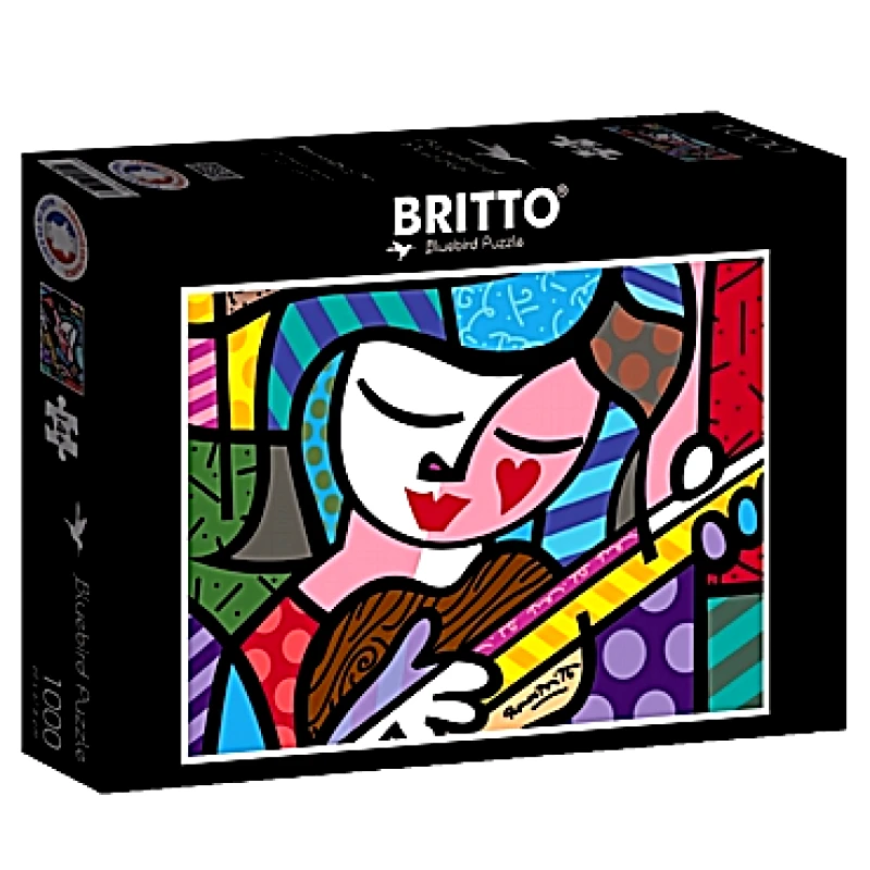 Παζλ Bluebird Romero Britto - Girl with guitar - 1000 τεμ.
