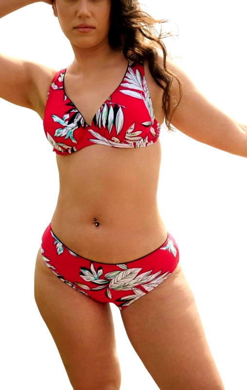 Lingerie Center Plus Size Bikini Lefkada - Κόκκινο - LC566-Κόκκινο-80D/L