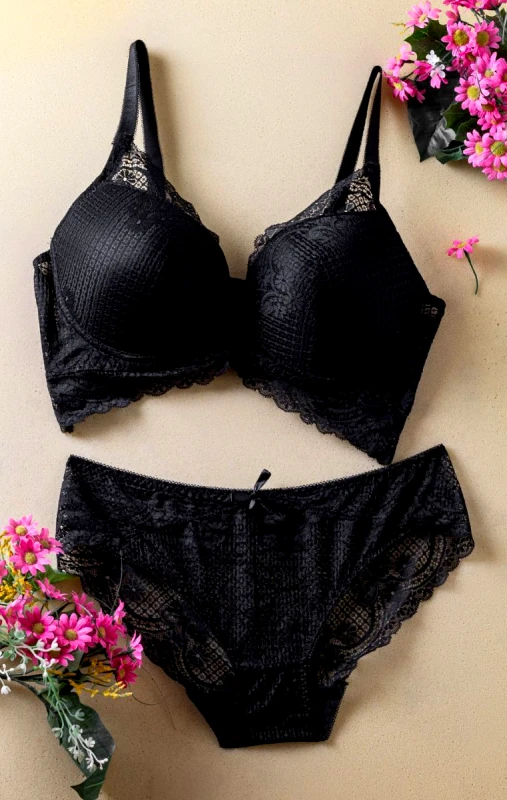 Lingerie Center Plus Size Σετ Εσωρούχων Alexia - Μαύρο - LC2157-Μαύρο-80D/L
