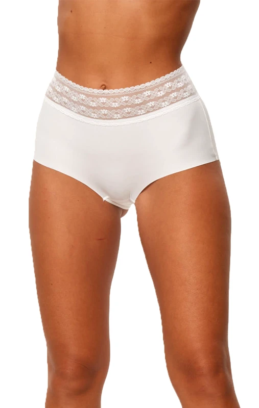 Lingerie Center Ελαστκό Ψηλόμεσο Boxer Χωρίς Ραφές - Λευκό - LC10911-Λευκό-M