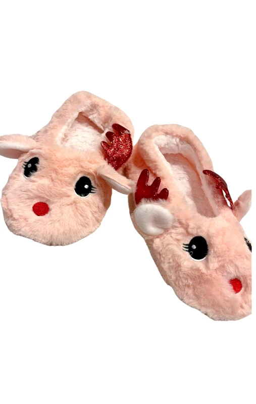 Lingerie Center Χνουδωτή Παντόφλα Bunny Christmas - Σομόν - LC5052-ΣΟΜΟΝ-35/38