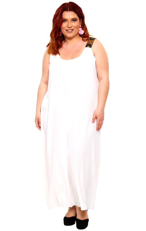 Lingerie Center Plus Size Φόρεμα Margaret - Λευκό - LC3801-Λευκό-One Size