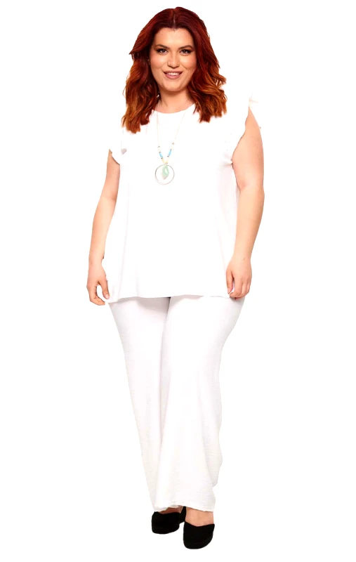 Lingerie Center Plus Size Σετ &amp; Δώρο Κρεμαστό - Λευκό - LC22910-Λευκό-One Size