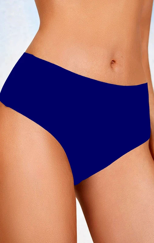 Lingerie Center Plus Size Ψηλόμεσο Laser Cut Κιλοτάκι Ολόκληρο - Blue‌‌ Jean - LC5934-Blue Jean-3XL