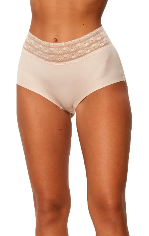 Lingerie Center Ελαστκό Ψηλόμεσο Boxer Χωρίς Ραφές - Μπεζ - LC10911-Μπεζ-M