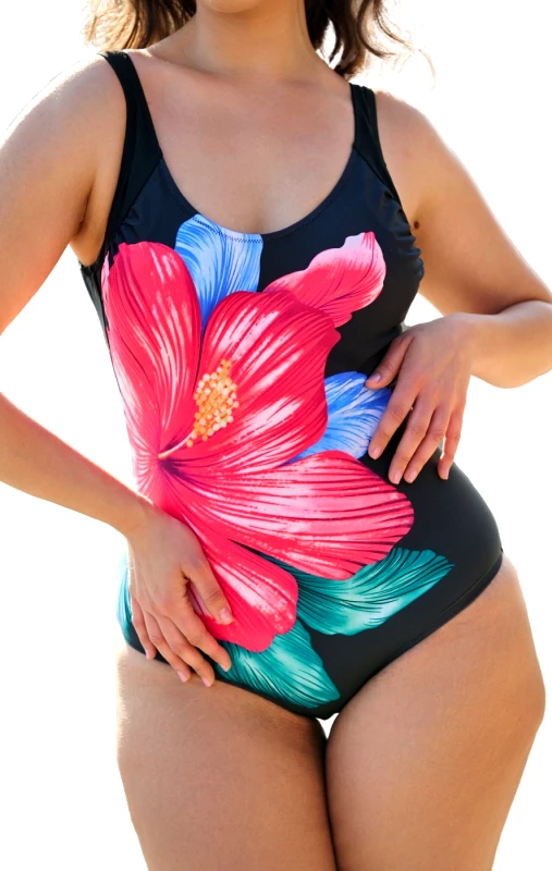 Lingerie Center Plus Size Ολόσωμο Skiathos - Μαύρο - LC1039-Μαύρο-XL
