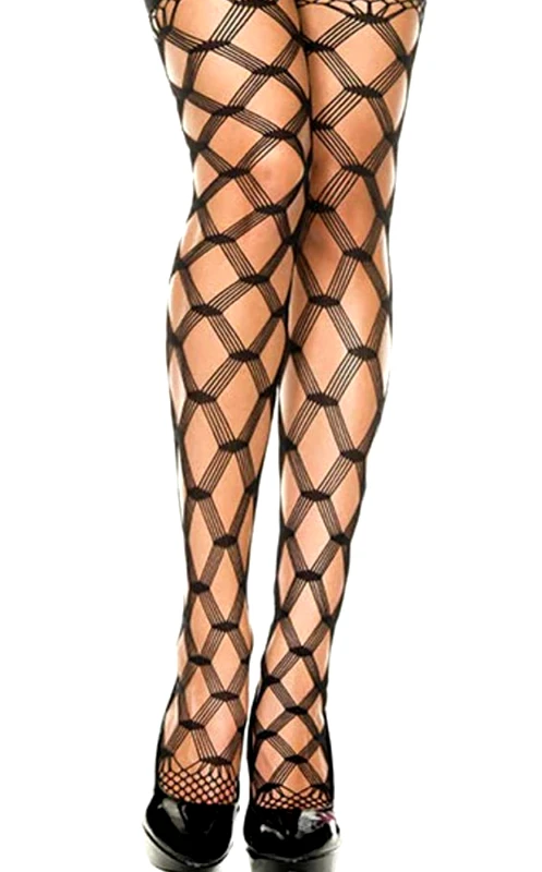 Lingerie Center Κάλτσα με Μεγάλο Δίχτυ Angela - Μαύρο - LC26-6-Μαύρο-One Size