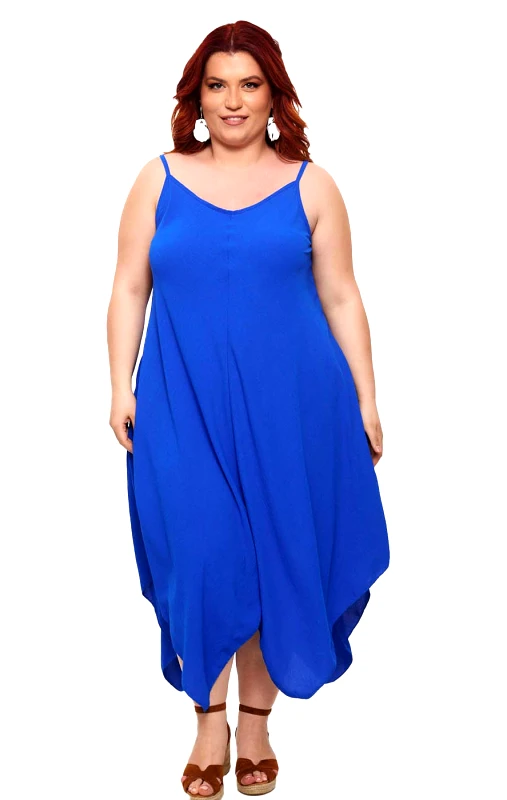 Lingerie Center Plus Size Φόρεμα Kimberlie - Μπλε‌‌ Ρουά - LC3217-Μπλε Ρουά-One Size