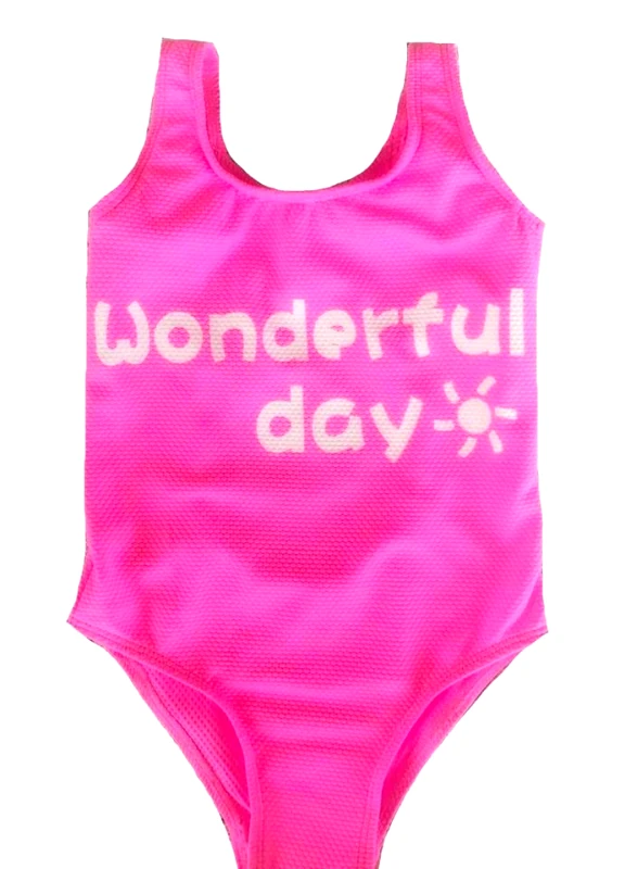 Lingerie Center Ολόσωμο Παιδικό Μαγιό Wonderful Day - Φουξ - W113312-Φουξ-5-6 ετών