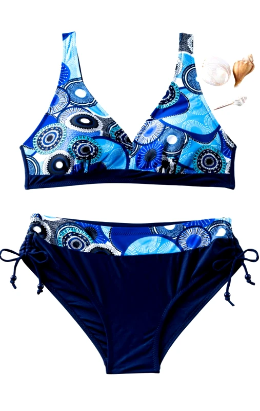 Plus Size Bikini Roustik - Μπλε - LC7933-Μπλε-85D/XL φωτογραφία