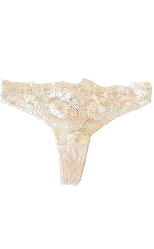 Lingerie Center Κιλοτάκι String με Σατέν Φιόγκο - Μπεζ - LC8199-Μπέζ-One Size